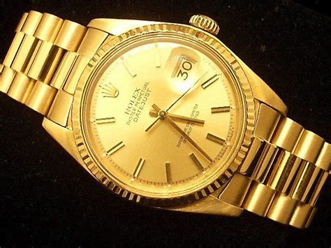 gold plain rolex